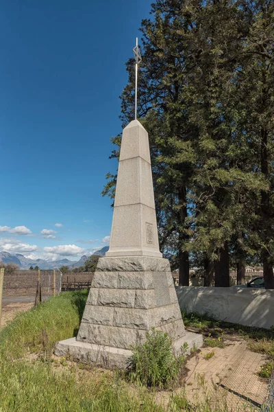 Paarl Sudáfrica Agosto 2018 Monumento Para Los Antepasados Familia Preez — Foto de Stock