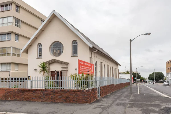 Bellville Sudáfrica Agosto 2018 Una Escena Callejera Con Iglesia Cristiana — Foto de Stock