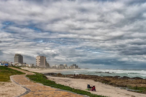 Cape Town South Africa August 2018 Beach Scene Apartment Buildings — Stock Photo, Image