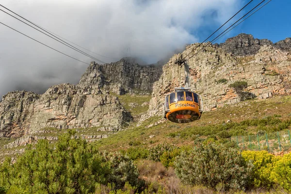 Kapstadt Südafrika August 2018 Blick Auf Die Tafelbergbahn Von Der — Stockfoto