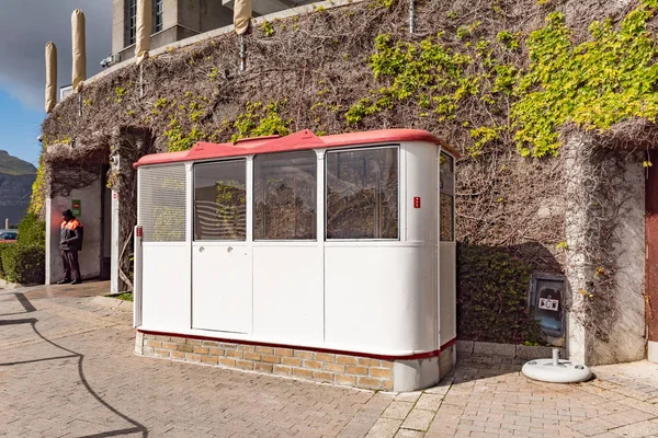 Cape Town Sudáfrica Agosto 2018 Teleférico Histórico Exhibición Estación Cable — Foto de Stock