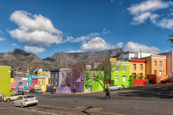 Cape Town Sudáfrica Agosto 2018 Una Escena Callejera Con Casas — Foto de Stock