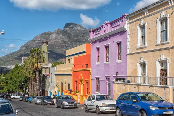 Cape Town Sudáfrica Agosto 2018 Una Escena Callejera Con Casas — Foto de Stock