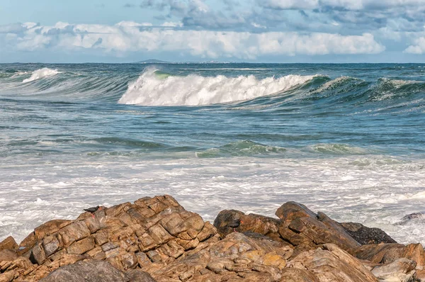 Blick Auf Den Atlantik Bei Der Tsaarsbank Postberg Bei Langebaan — Stockfoto