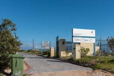 Cape Columbine doğa rezerv Paternoster yakınındaki Cape Columbine deniz feneri Paternoster, Güney Afrika, 21 Ağustos 2018: giriş kapısı