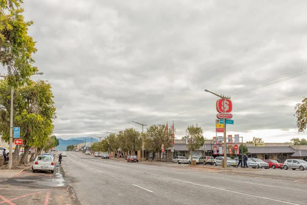 Piketberg Sudafrica Agosto 2018 Una Scena Strada Con Imprese Veicoli — Foto Stock