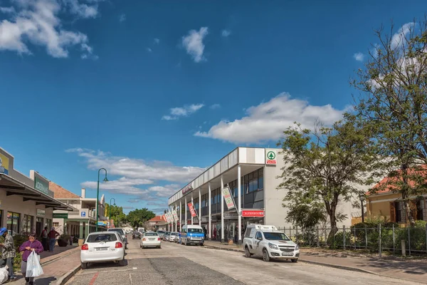 Clanwilliam Südafrika August 2018 Eine Straßenszene Mit Unternehmen Personen Und — Stockfoto