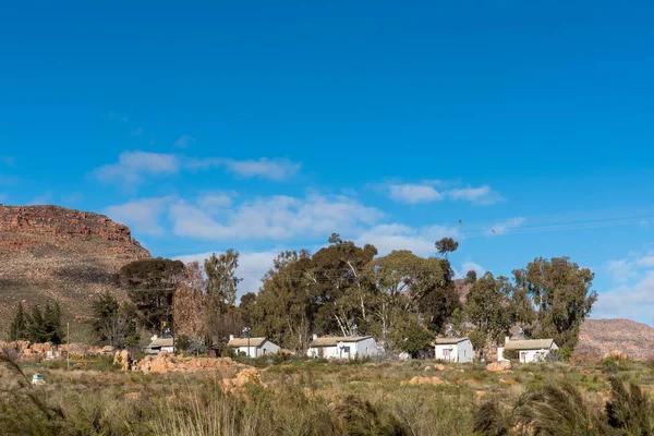 Dwarsrivier Sudáfrica Agosto 2018 Casas Trabajadores Agrícolas Dwarsrivier Las Montañas — Foto de Stock