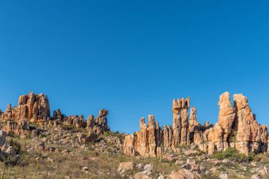 Cederberg Dağları 'ndaki Dwarsrivier' de Çok Eşli Yürüyüş Yolu 'nda kaya oluşumları