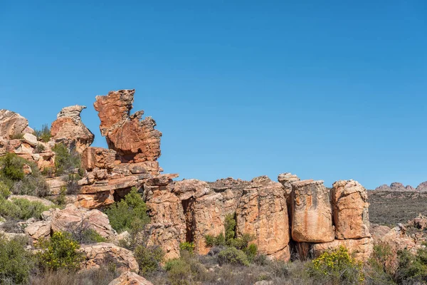 Rotsformaties Bij Truitjieskraal Het Cederberggebergte Van Provincie West Kaap — Stockfoto