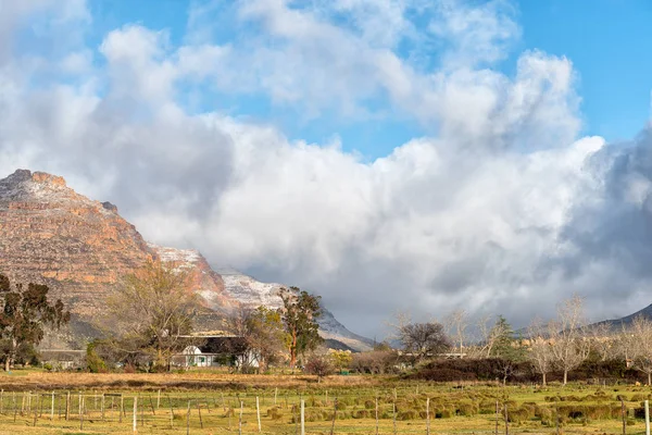 Kromrivier South Africa August 2018 Snow Visible Mountains Kromrivier Cederberg — Stock Photo, Image