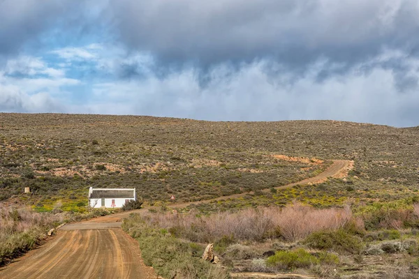 Matjiesrivier Sudáfrica Agosto 2018 Paisaje Con Una Casa Histórica Con — Foto de Stock