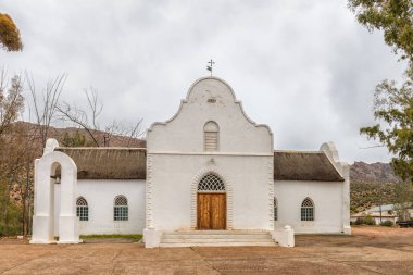 Wupperthal, Güney Afrika, 27 Ağustos 2018: Moravyalı kilisede Wupperthal Cederberg dağlarda Batı Cape Eyaleti