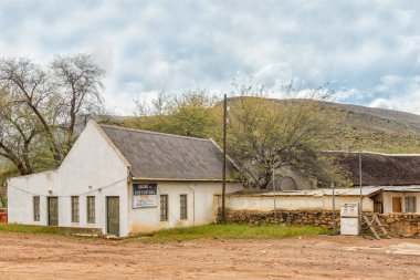 Wupperthal, Güney Afrika, 27 Ağustos 2018: eski benzin istasyonunda Wupperthal Cederberg dağlarda Batı Cape Eyaleti