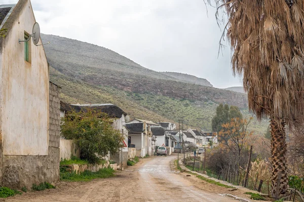 Wupperthal Jižní Afrika Srpna 2018 Pouliční Scéna Historické Domy Vozidla — Stock fotografie