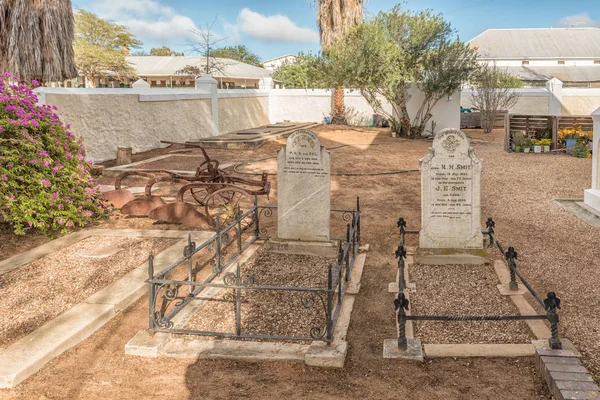 Clanwilliam Sudáfrica Agosto 2018 Arado Histórico Tumbas Primera Iglesia Reformada — Foto de Stock