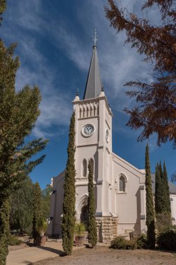 Calvinia, Güney Afrika, 30 Ağustos 2018: Hollandalı Calvinia, Northern Cape Province anne kilisede reform.
