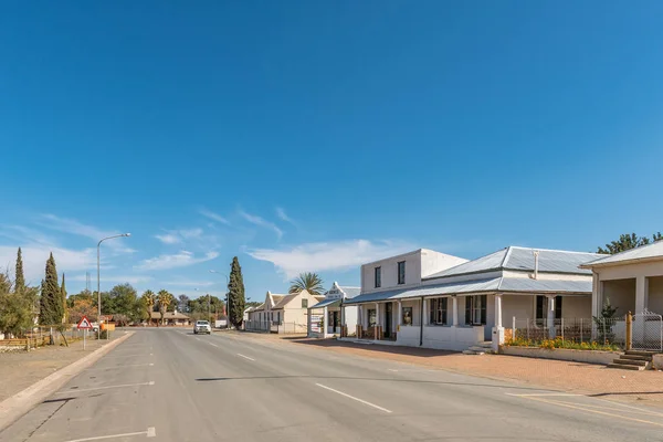 Calvinia Republika Południowej Afryki Sierpień 2018 Ulica Sceny Zabytkowych Budynków — Zdjęcie stockowe