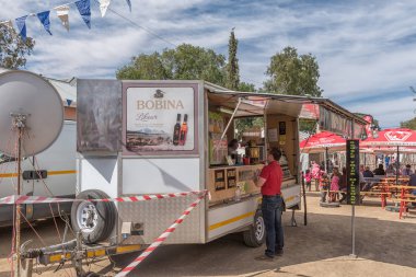 Williston, Güney Afrika, 31 Ağustos 2018: Williston, Northern Cape Province yıllık kış festivali bir durak. İnsanlar tarafından görülebilir