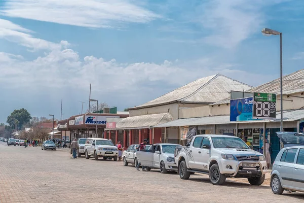 Hopetown Południowa Afryka Września 2018 Ulica Sceny Przedsiębiorstwami Pojazdów Osób — Zdjęcie stockowe