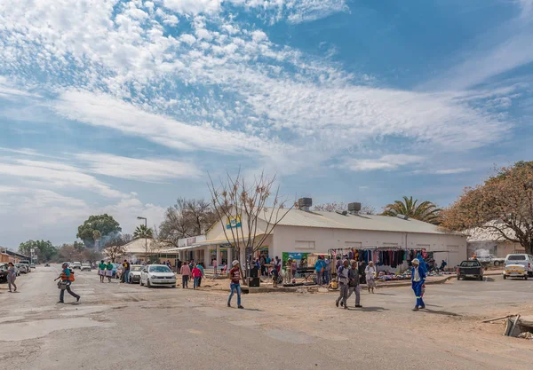 Hopetown Sudáfrica Septiembre 2018 Una Escena Callejera Con Negocios Vehículos — Foto de Stock