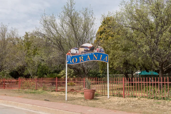Orania Dél Afrikai Köztársaság 2018 Szeptember Üdvözlő Táblát Bejáratnál Orania — Stock Fotó