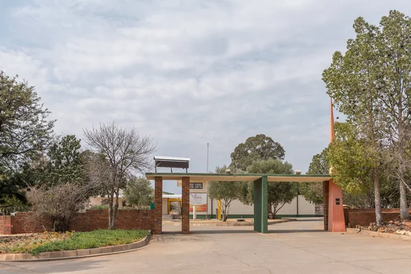 Orania Sudáfrica Septiembre 2018 Entrada Orania Volkskool Una Escuela Primaria — Foto de Stock