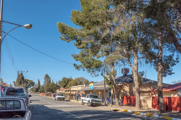 Luckhoff South Africa August 2018 Street Scene Businesses Vehicles People — Stock Photo, Image