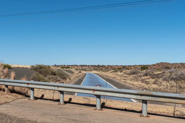 Irrigation Canal Originating Vanderkloof Dam Luckhoff Free State Province — Stock Photo, Image