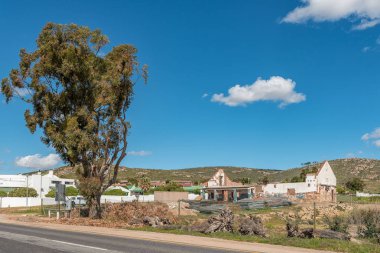 St Helena Bay Atlantik Okyanusu kıyısında bir harabe ile St Helena Bay, Güney Afrika, 21 Ağustos 2018: bir sokak sahne