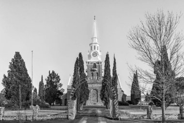 Sutherland, Güney Afrika, 8 Ağustos 2018: Hollandalı çinilerini Sutherland, Northern Cape Province içinde reform. Tek renkli