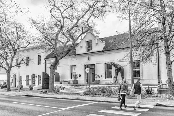 Stellenbosch Zuid Afrika Augustus 2018 Historische Gebouwen Het Dorp Straat — Stockfoto