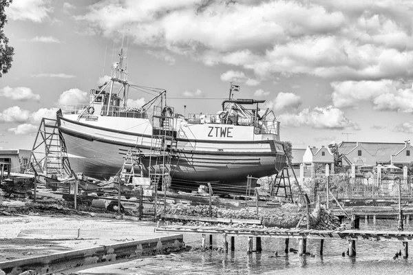 Laaiplek South Africa August 2018 Fishing Boat Slipway Harbor Mouth — Stock Photo, Image
