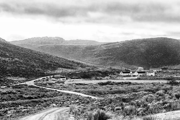 Matjiesrivier 南アフリカ 2018 セダーバーグ Matjiesrivier 自然保護区の事務所の様子モノクロ — ストック写真