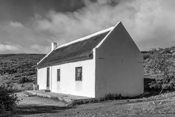 Matjiesrivier Sudáfrica Agosto 2018 Una Casa Histórica Con Techo Caña — Foto de Stock