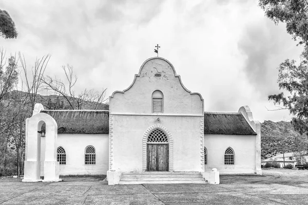 Wupperthal Νότια Αφρική Αυγούστου 2018 Την Εκκλησία Μοραβίας Στο Wupperthal — Φωτογραφία Αρχείου