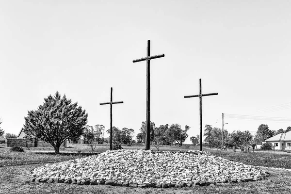 Nieuwoudtsville Sudáfrica Agosto 2018 Tres Cruces Madera Iglesia Reformada Holandesa — Foto de Stock