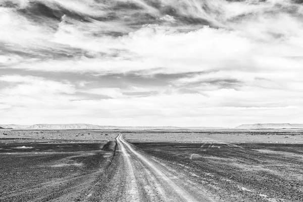 Uma Estrada Uma Seca Atingiu Parte Karoo Tankwa Província Cabo — Fotografia de Stock