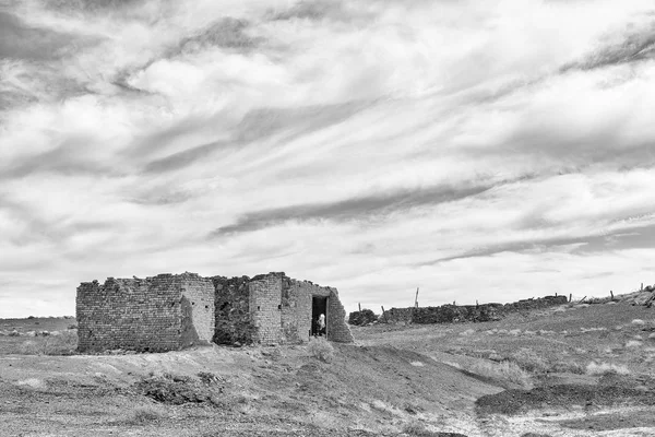 Stare Ruiny Tankwa Karoo Prowincji Przylądek Północny Monochromatyczne — Zdjęcie stockowe