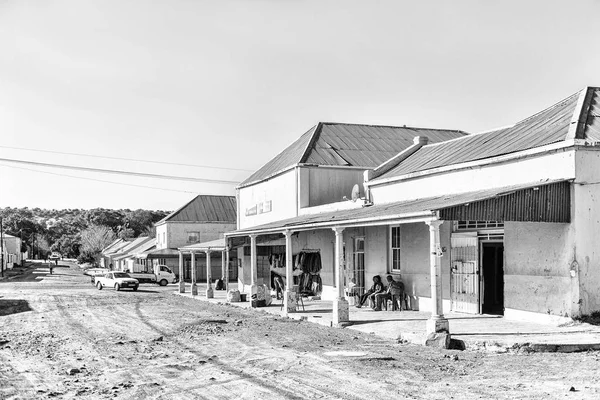 Street scene in Winburg in the Free State Province. Monochrome — Stock Photo, Image