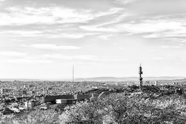 Pretoria tarihi Fort Schanskop görüldüğü gibi. Tek renkli — Stok fotoğraf