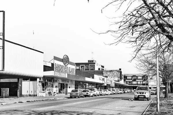 Street scene in Virginia in the Free State. Monochrome — Stock Photo, Image