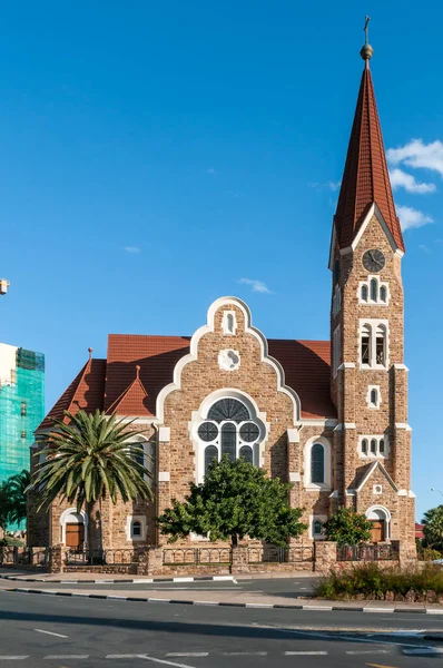 Windhoek Namibia Maj 2011 Widok Zabytkową Christuskirche Kościół Luterański Windhoek — Zdjęcie stockowe