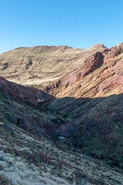 Interior Montanha Brukkaros Vulcão Extinto Visível Através Uma Brecha Parede — Fotografia de Stock