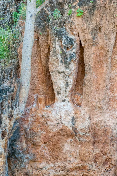 Pilar Estalactita Estalagmita Una Cueva Colapsada Camping Ongongo Región Kaokoveld —  Fotos de Stock