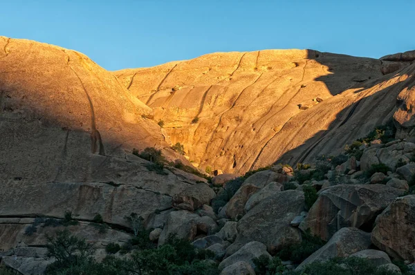 Massief Granieten Heuvels Bij Zonsondergang Bij Ameib Erongo Regio Namibië — Stockfoto