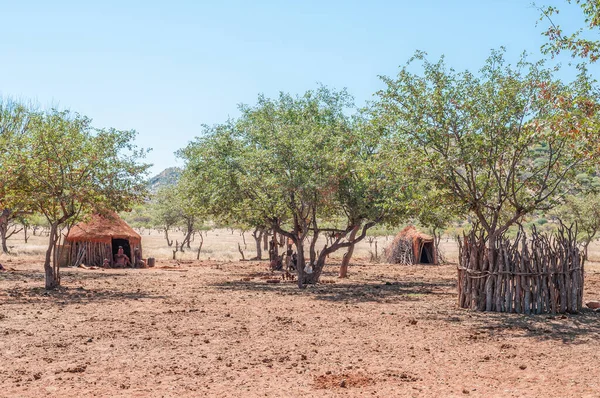 Epupa Namibia Mei 2011 Een Himba Dorp Bij Epupa Traditionele — Stockfoto