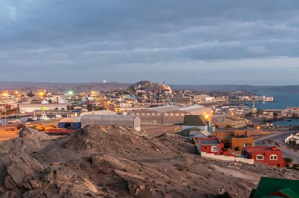 Luderitz Namibia June 2011 Night View Luderitz Seen Top Old — Stock Photo, Image