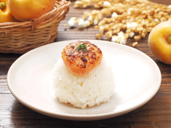 Nourriture Japonaise Boulette Riz Aux Oursins — Photo