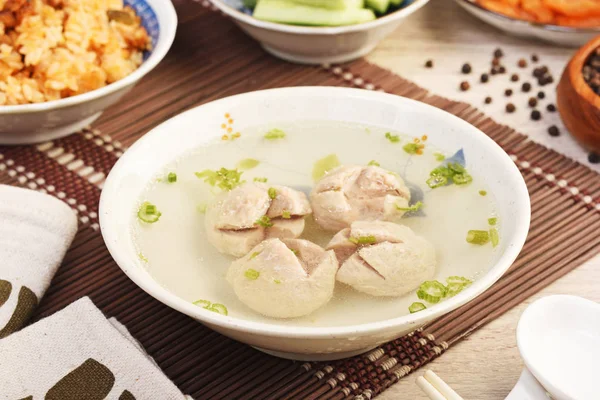 Знаменитые Тайваньские Закуски Мясной Суп — стоковое фото